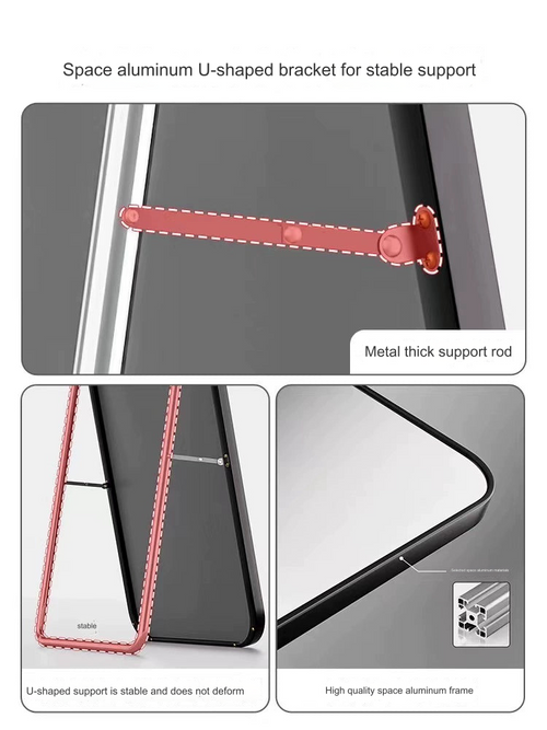 Champagne Gold Wall-Mounted Full Body Mirror | 30x120 cm