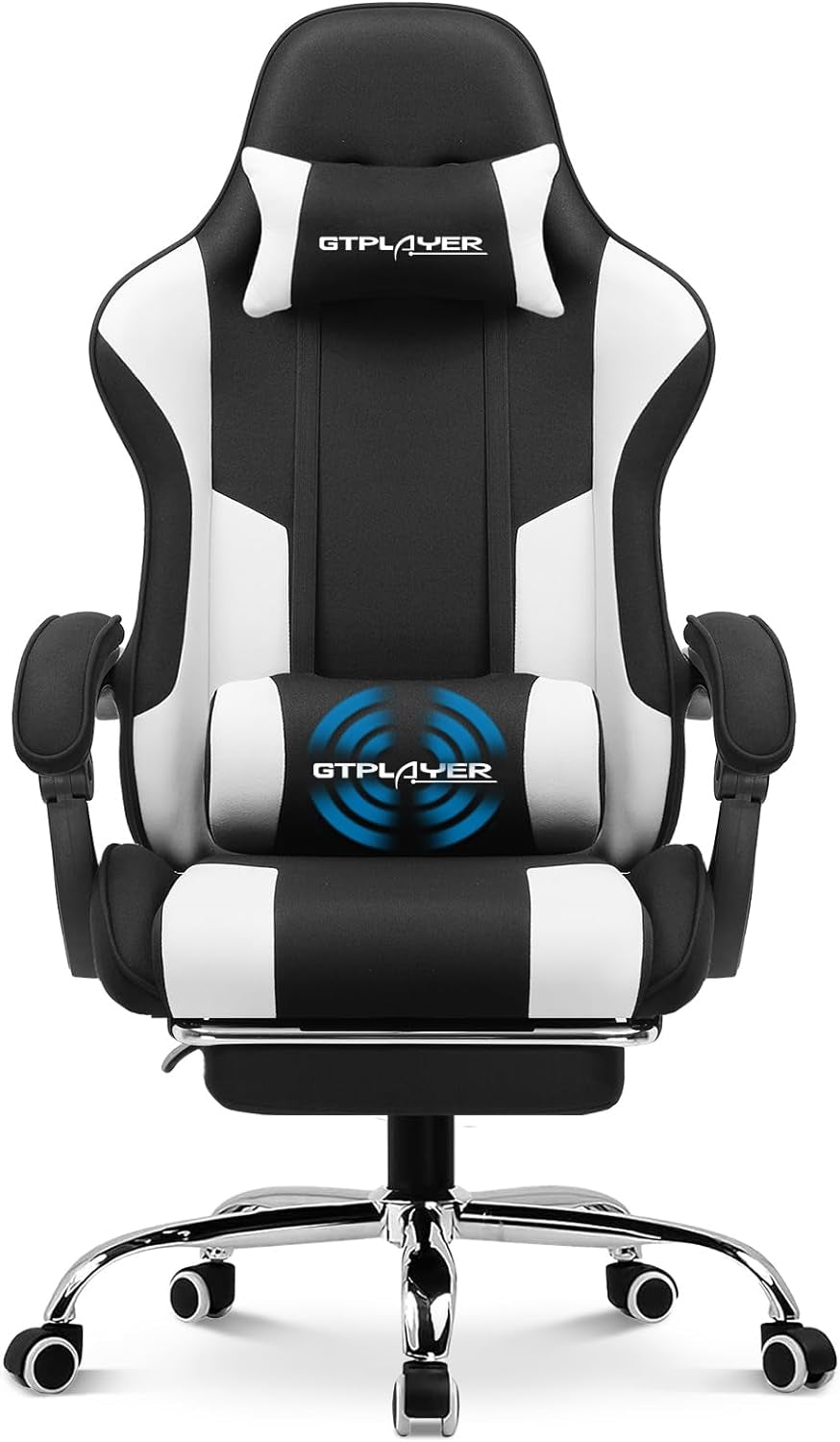Ergonomic Gaming Chair With Footrest And Lumbar Support