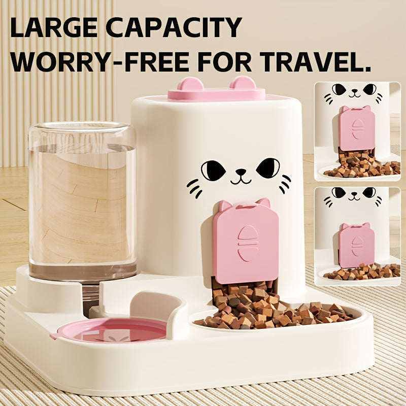 NNETM Automatic Cat Feeder and Water Dispenser Set