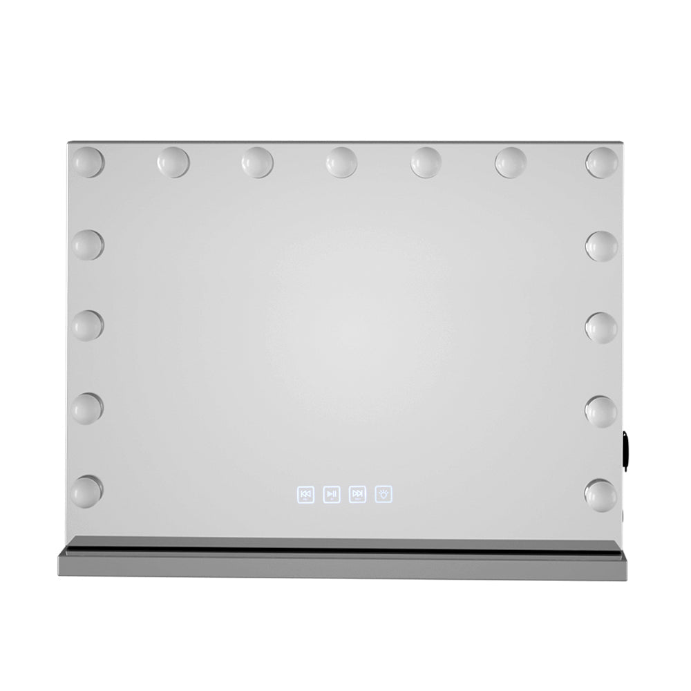 NNEDSZ Embellir Bluetooth Makeup Mirror with Light Hollywood LED Vanity Dimmable 58X46