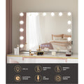 NNEDSZ Embellir Bluetooth Makeup Mirror with Light Hollywood LED Vanity Dimmable 58X46