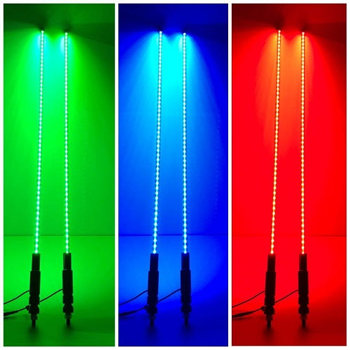 4 packs  3" 20W RGB led pods & 8 packs led rock light & 5ft rgb led spiral whip lights