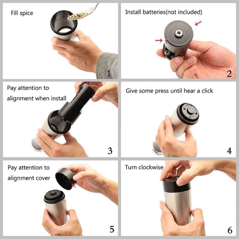 NNEDSZ Gravity Salt or Pepper Grinder - Automatic Twist Grind Shakers Mills Electric