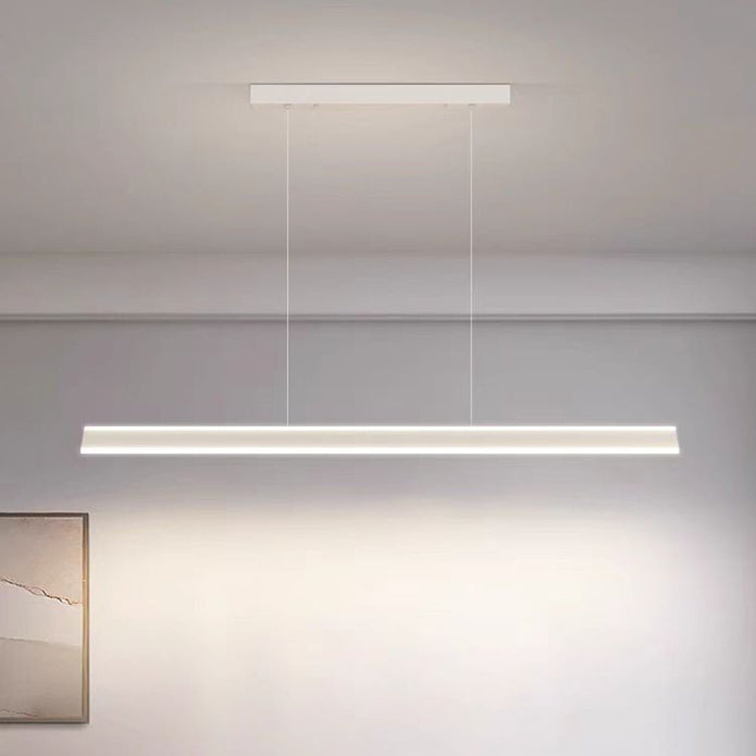 NNEDSZ Modern Minimalist Trapezoid Pendant Light Adjustable LED Bar Light White