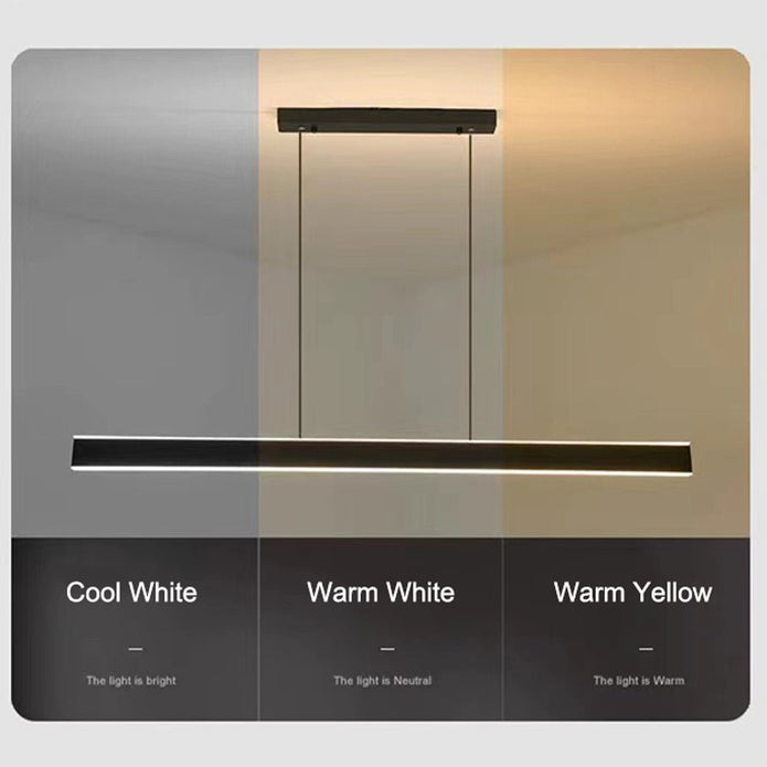 NNEDSZ Modern Minimalist Trapezoid Pendant Light Adjustable LED Bar Light White