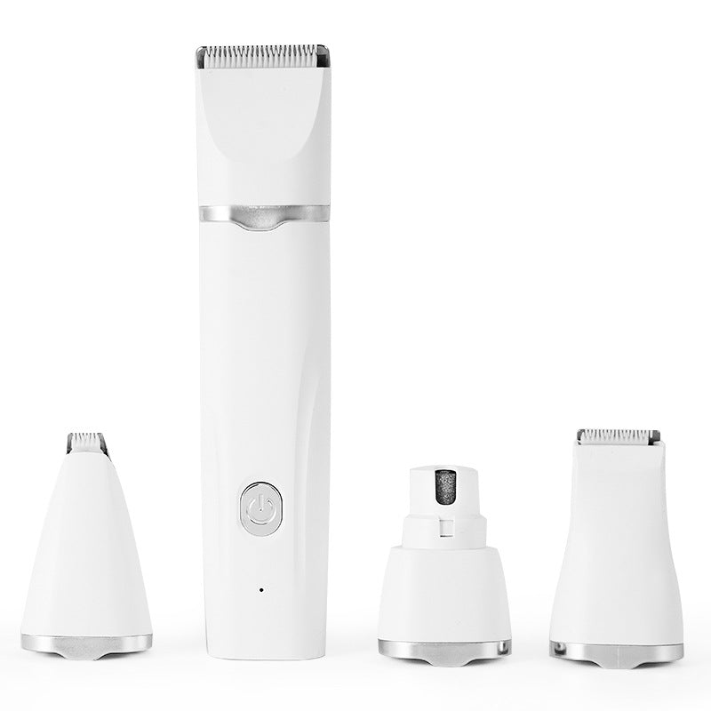 NNEDSZ White T70 4-in-1 Pet Grooming Kit – Full Body, Detail, Paw Hair Trimmer & Nail Grinder