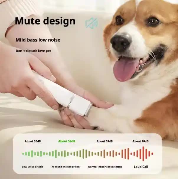 NNEDSZ White T70 4-in-1 Pet Grooming Kit – Full Body, Detail, Paw Hair Trimmer & Nail Grinder