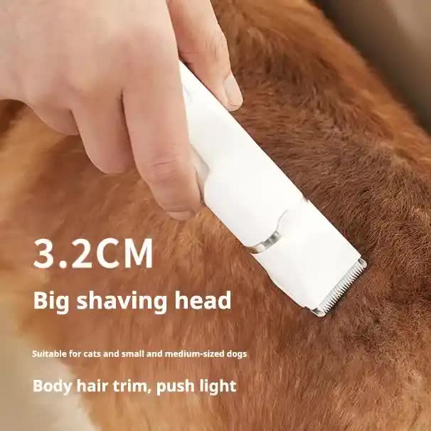 NNEDSZ White T70 4-in-1 Pet Grooming Kit – Full Body, Detail, Paw Hair Trimmer & Nail Grinder