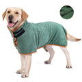 NNEDSZ L Green Pet Dog Quick-Dry Bathrobe - Absorbent Towel Robe for Medium and Large Dogs