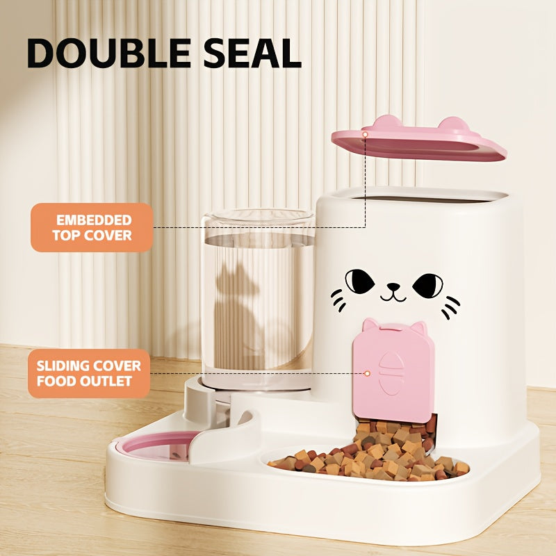 NNETM Automatic Cat Feeder and Water Dispenser Set