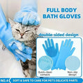 NNETM Dog Bath Brush Grooming Kit 6pcs with Gloves & Towel