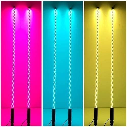 4 packs  3" 20W RGB led pods & 8 packs led rock light & 5ft rgb led spiral whip lights