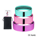3PCS Unisex Resistance Bands Elastic Fabric Booty Bands Set Non-slip Circle Loop Workout Bands for Butt Legs Thigh Hip Trainer