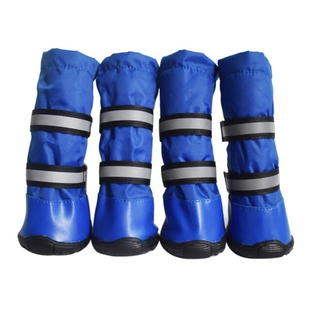 4pcs/set Antiskid Puppy Shoes Soft-soled Dog Shoes Waterproof Soft Pet Paw Care Pet Accessories Chihuahua Yorkie Shoes